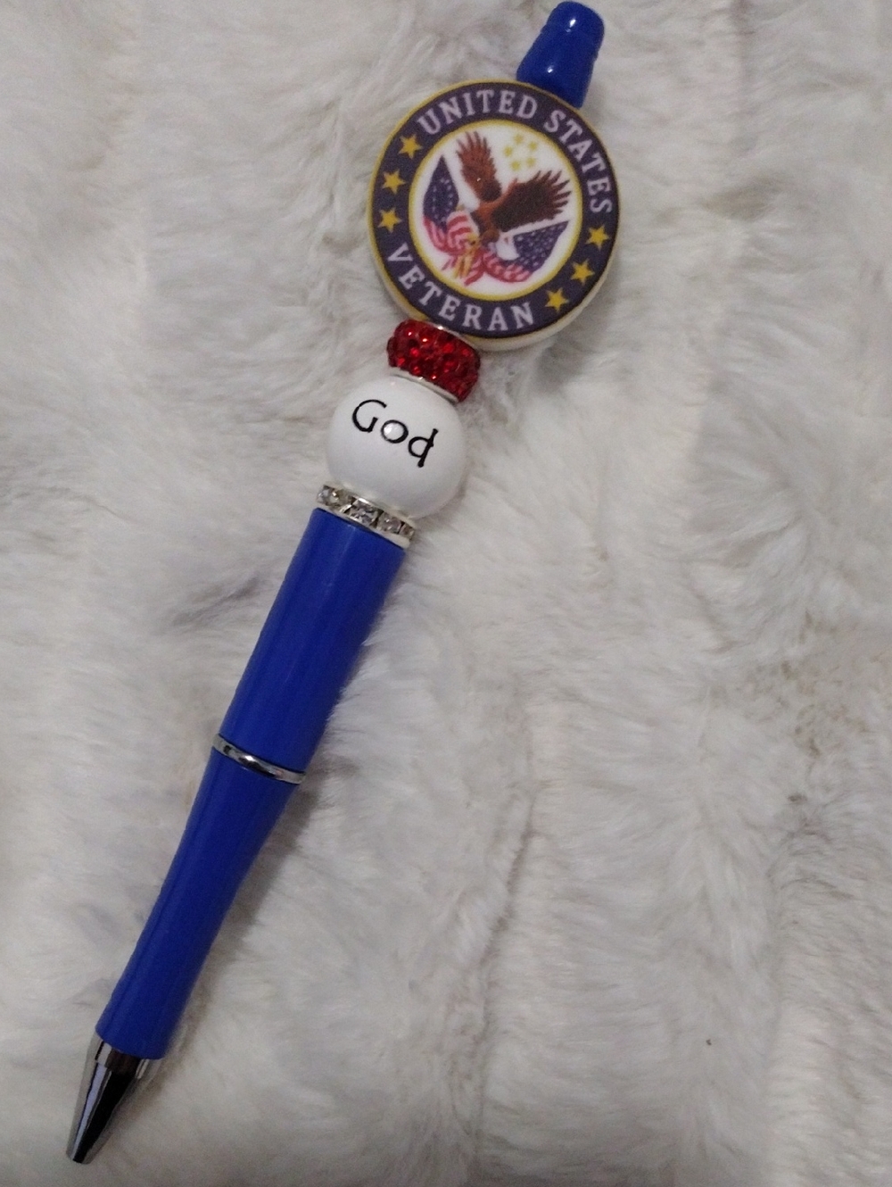 Blue Pen with United States Veteran Emblem